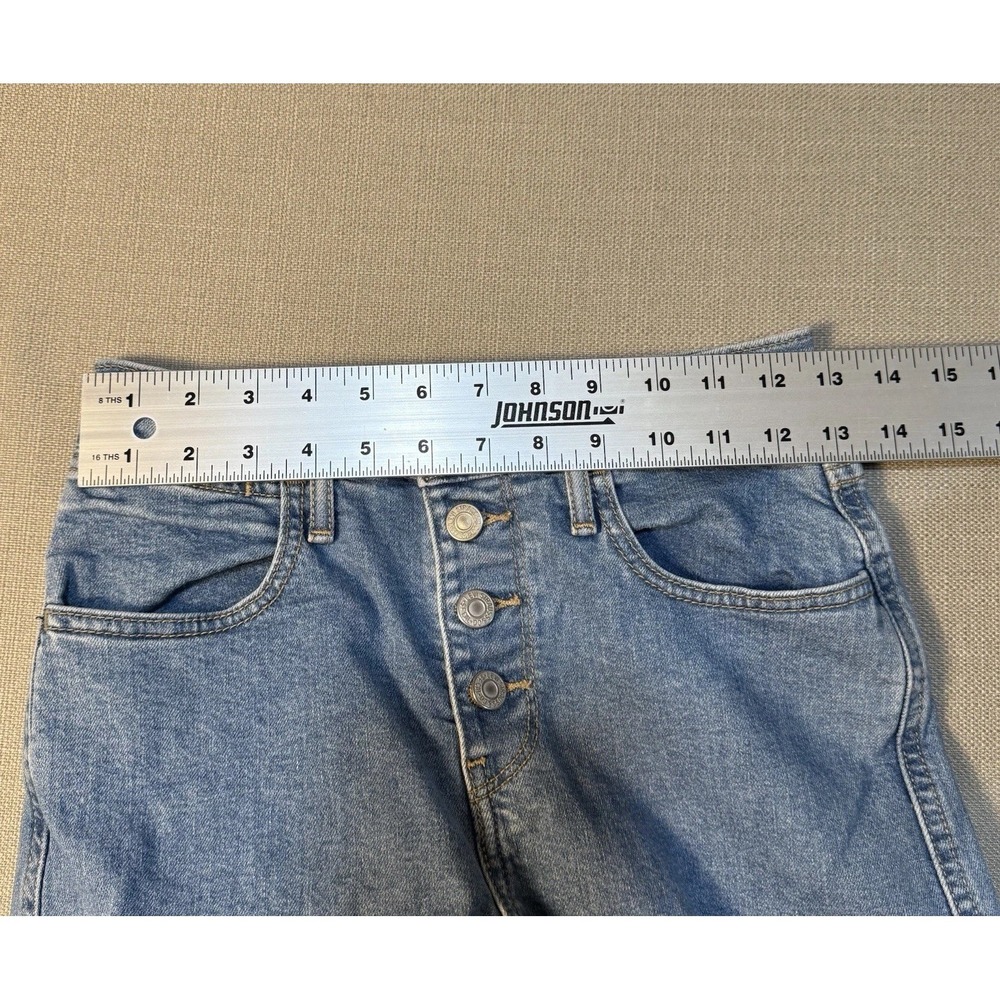 Levi's Mile High Wide Leg Cropped Jeans Womens Size 25 Blue Button Fly Preppy - Picture 7 of 10